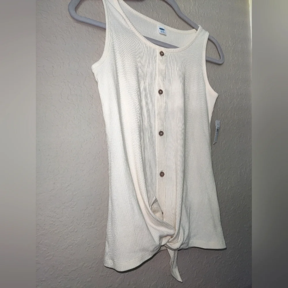 Old-Navy Rib-Knit Tie-Front Tank Top for Girls size XL (14)